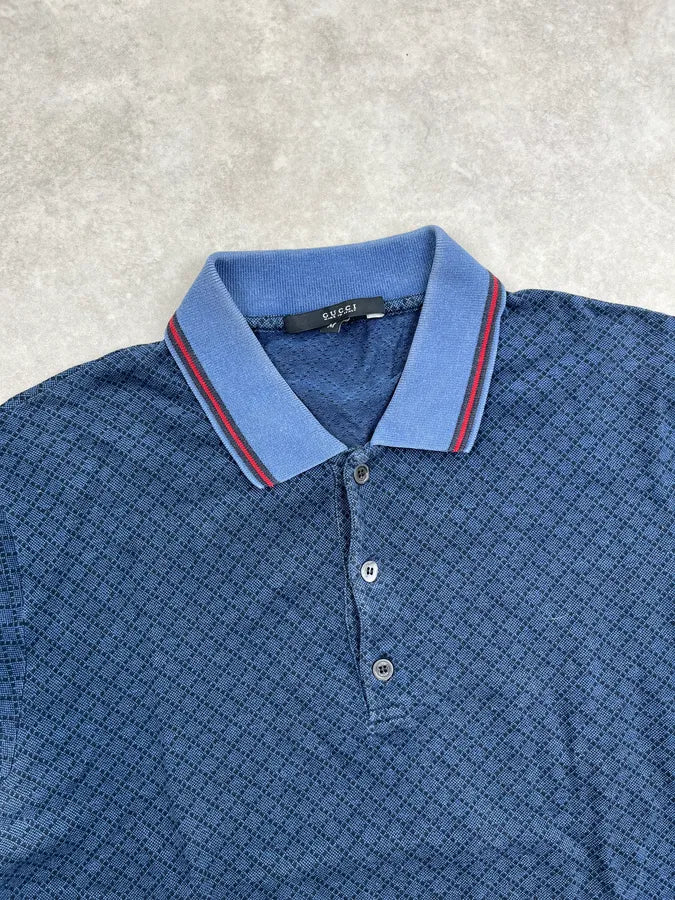 2010s Gucci Navy Monogram Polo sNpnbaT 4