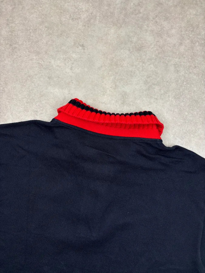 SS2017 Gucci Navy Striped Collar Polo Shirt UrTBpdB 5