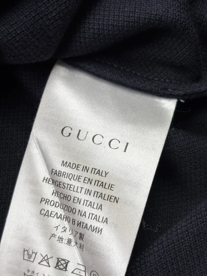SS2017 Gucci Navy Striped Collar Polo Shirt UrTBpdB 7