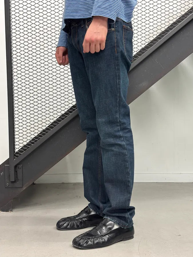 2010s Gucci Navy Horsebit Embroidered Denim Jeans IpaRIEF 3