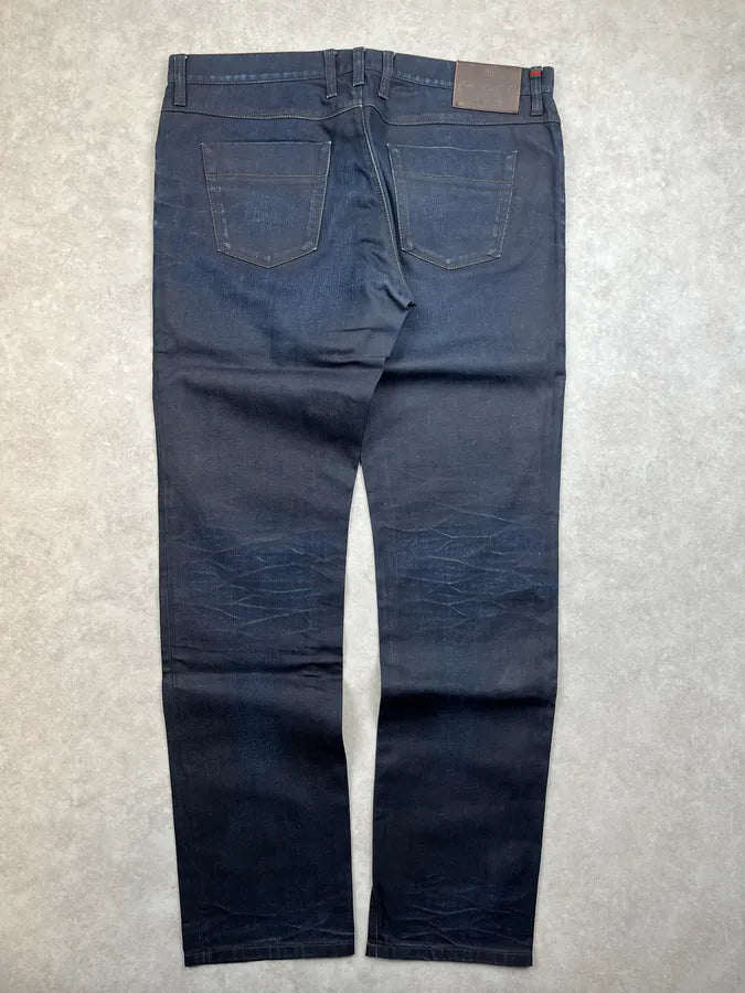 Gucci Navy Denim Faded Jeans xcagTKE 1
