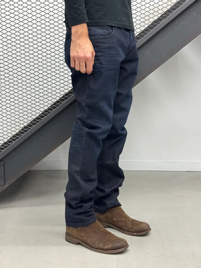 Gucci Navy Denim Faded Jeans xcagTKE 3