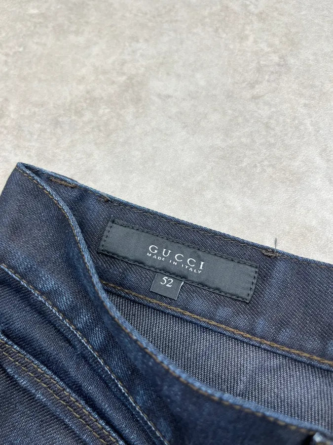 Gucci Navy Denim Faded Jeans xcagTKE 7