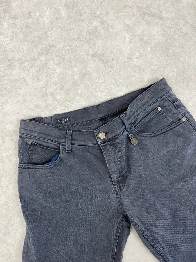 AW2008 Gucci Tern Blue Slim Pants by Frida Giannini bHqEIPg 6