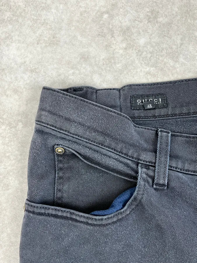 AW2008 Gucci Tern Blue Slim Pants by Frida Giannini bHqEIPg 9