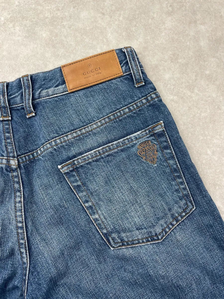 SS2007 Gucci Blue Slim Denim Jeans by Frida Giannini OnaTYTZ 12