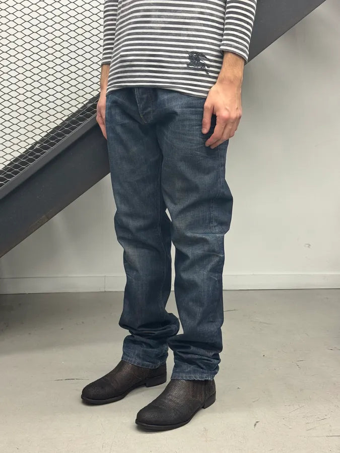 2010s Gucci Navy Denim Straight Leg Jeans aDoLBho 1