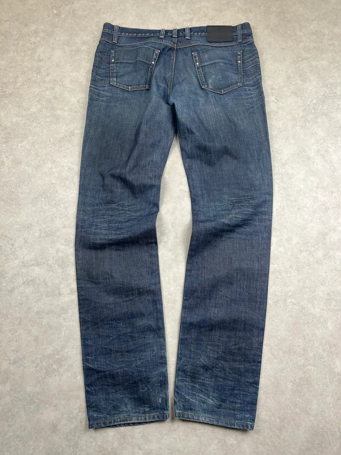 2010s Gucci Navy Denim Straight Leg Jeans aDoLBho 6