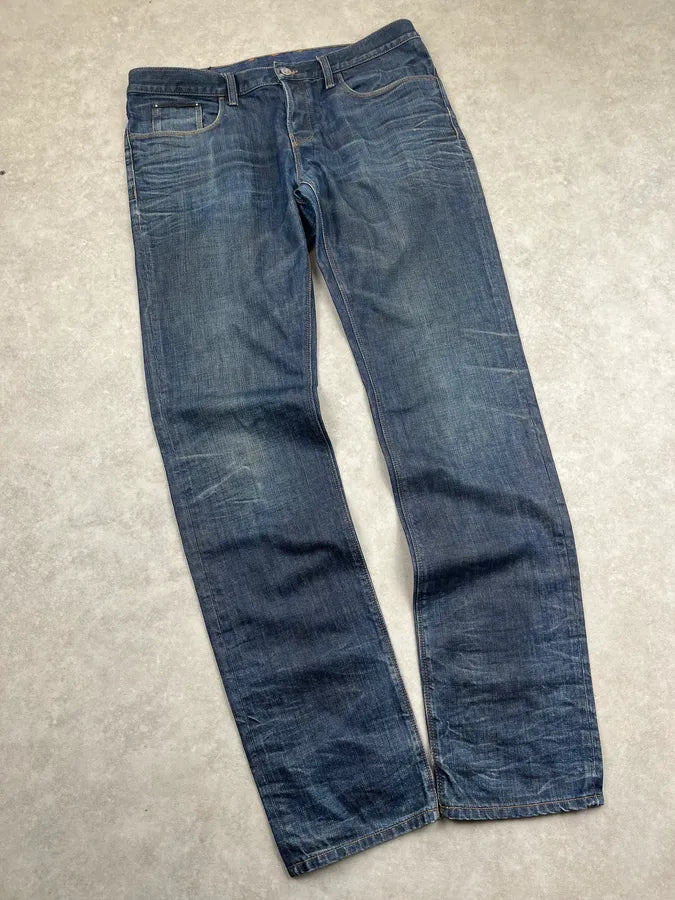 2010s Gucci Navy Denim Straight Leg Jeans aDoLBho 4