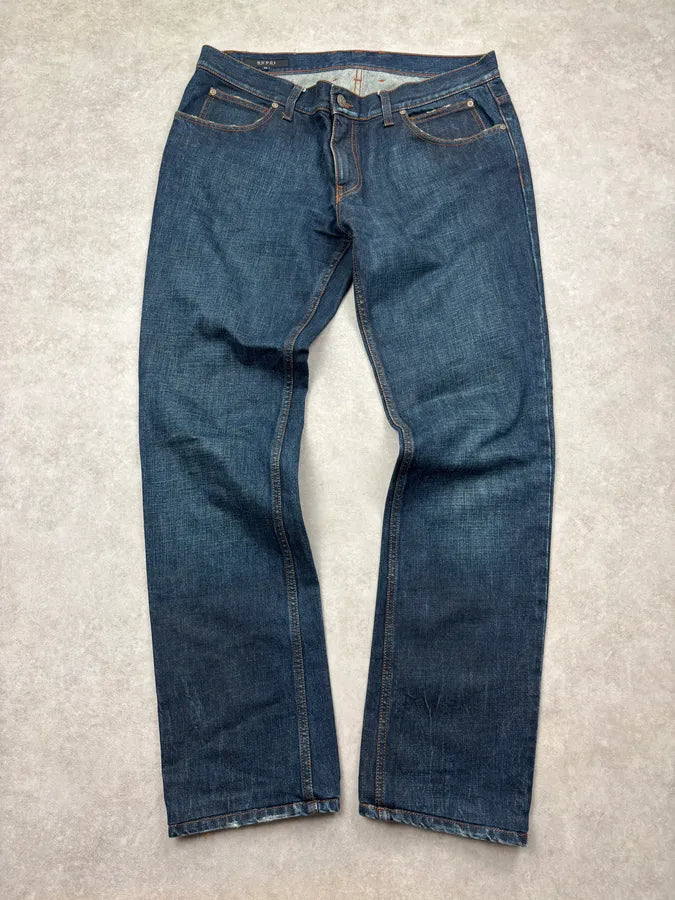 2000s Gucci Navy Denim Straight-Leg Jeans by Frida Giannini RWAGsdC 0