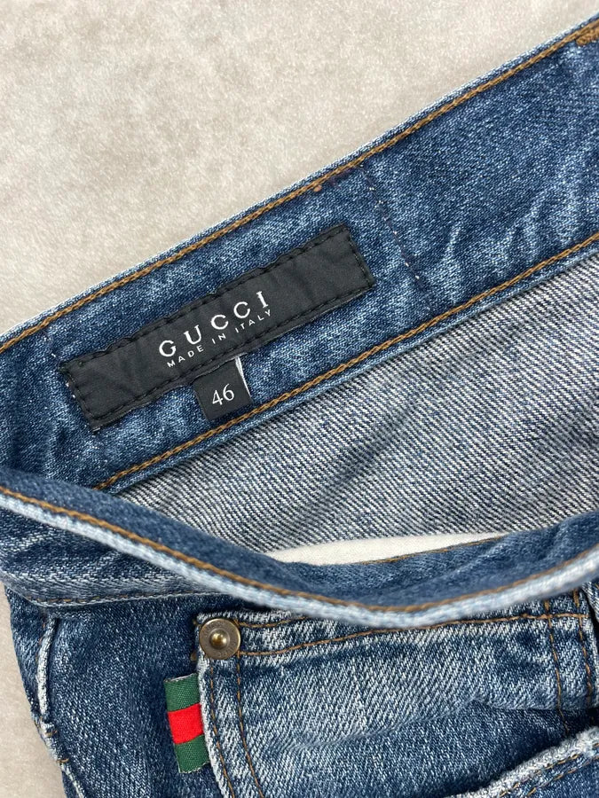 SS2007 Gucci Blue Slim Denim Jeans by Frida Giannini OnaTYTZ 2