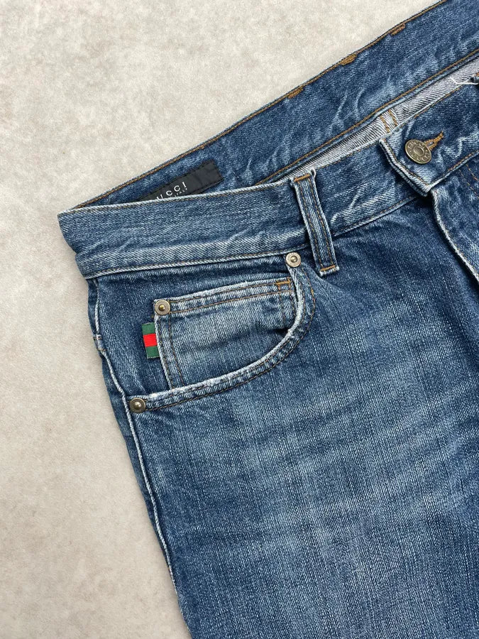 SS2007 Gucci Blue Slim Denim Jeans by Frida Giannini OnaTYTZ 8