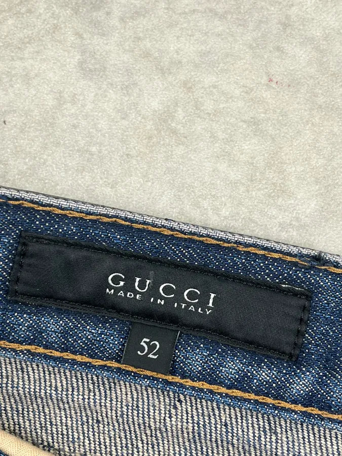 2010s Gucci Navy Denim Straight Leg Jeans aDoLBho 11