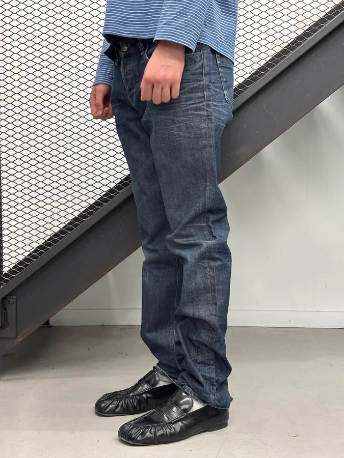 2000s Gucci Navy Denim Straight-Leg Jeans by Frida Giannini RWAGsdC 2