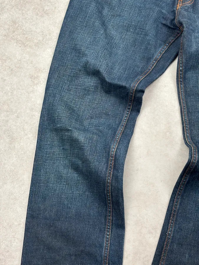 2000s Gucci Navy Denim Straight-Leg Jeans by Frida Giannini RWAGsdC 9
