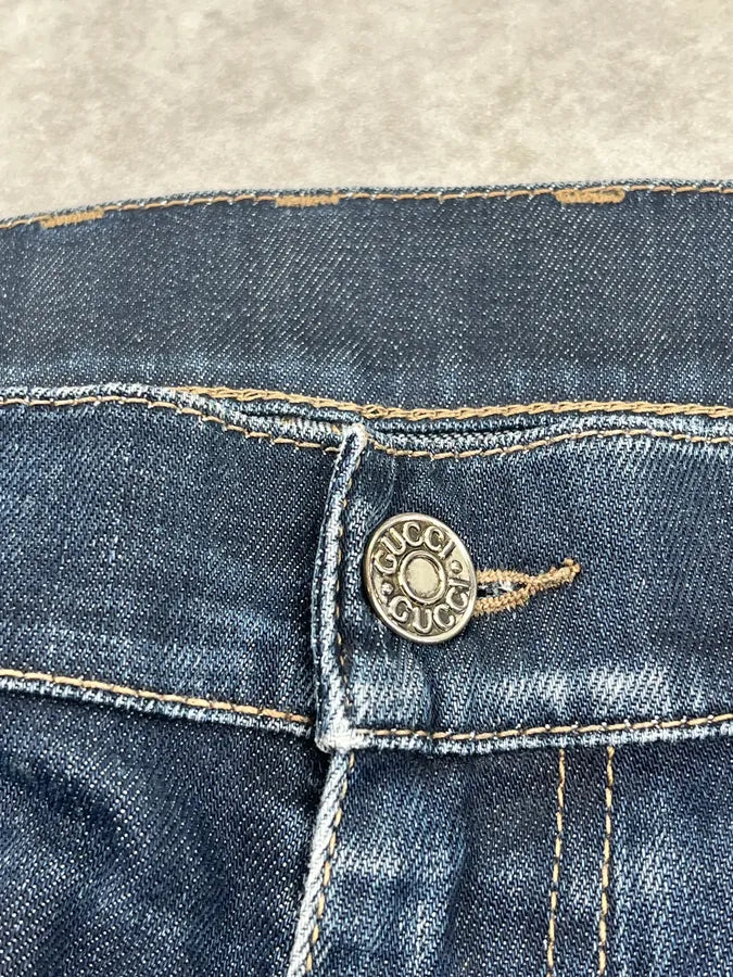 Gucci Navy Faded Slim Denim Jeans clfYvIo 9