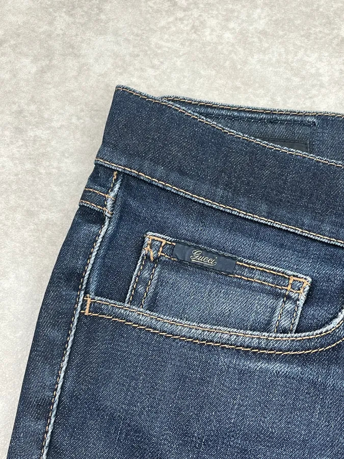 Gucci Navy Faded Slim Denim Jeans clfYvIo 10