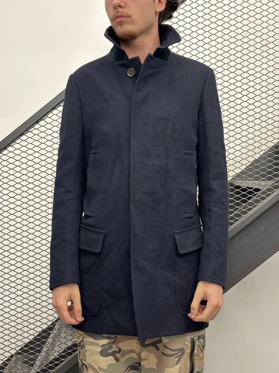 1990s Gucci Navy Cashmere Long Coat by Tom Ford zOjBOLH 1