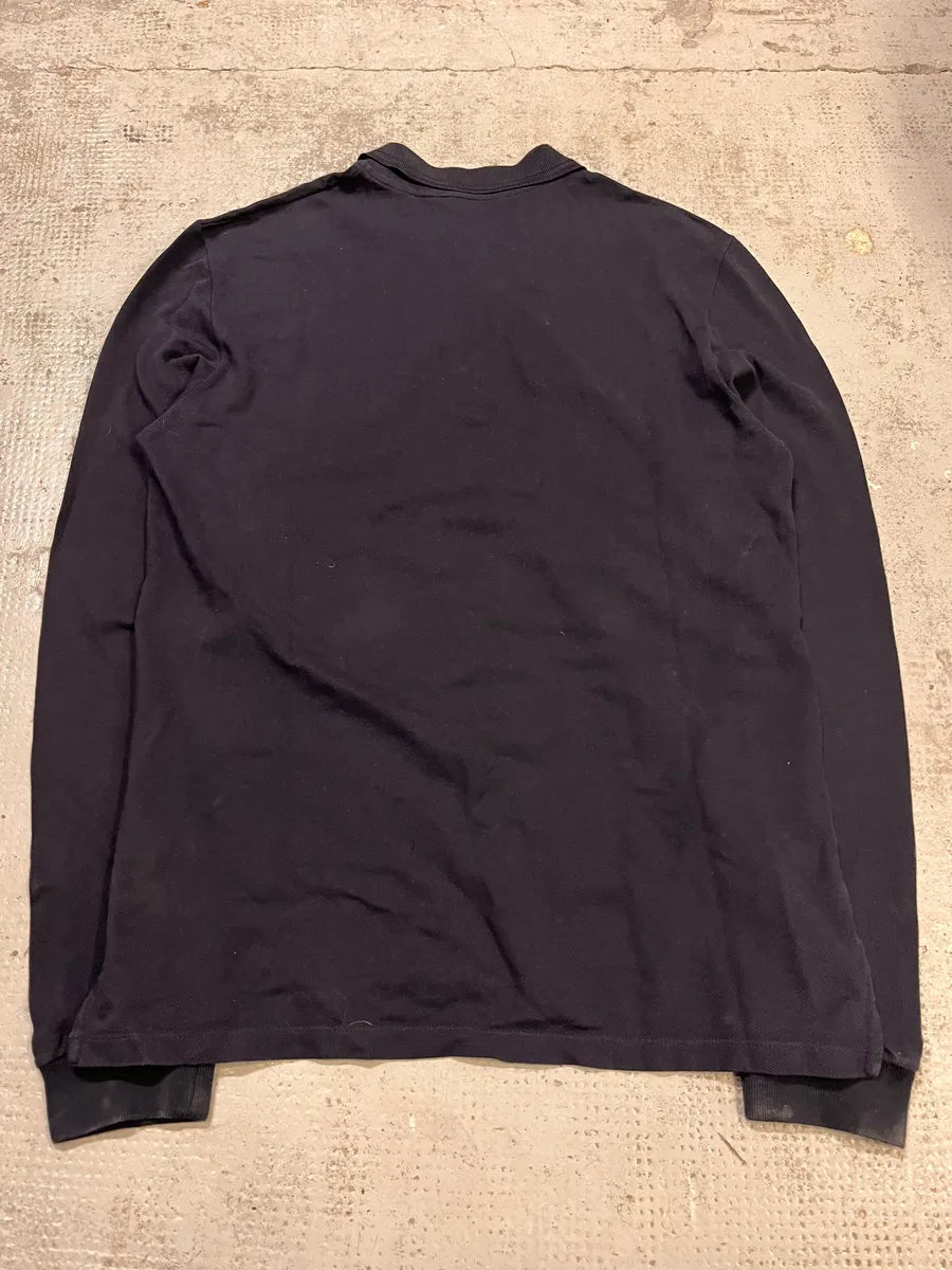 Gucci Navy Minimalist Longsleeve Polo smCQInH 6