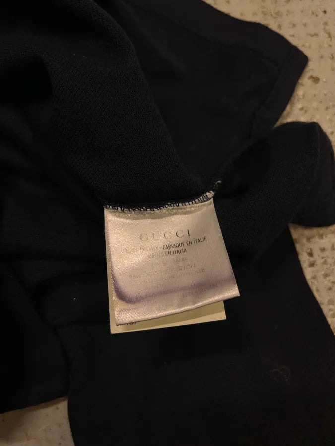 Gucci Navy Minimalist Longsleeve Polo smCQInH 8