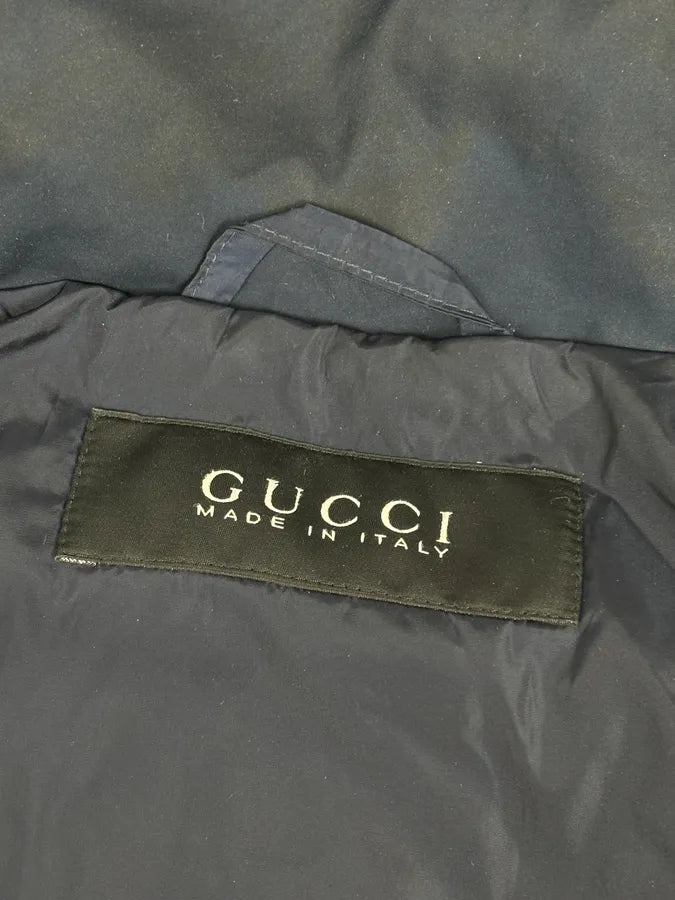 AW2014 Gucci Navy Nylon Hidden Hood Windbreaker Jacket WUrqSez 8