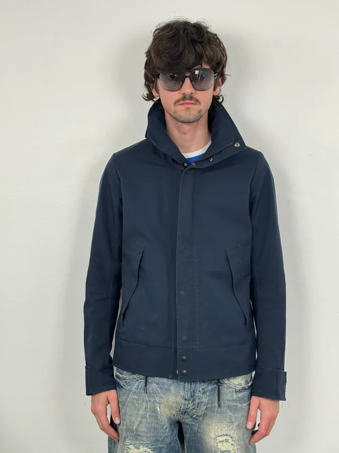 AW2014 Gucci Navy Nylon Hidden Hood Windbreaker Jacket WUrqSez 1