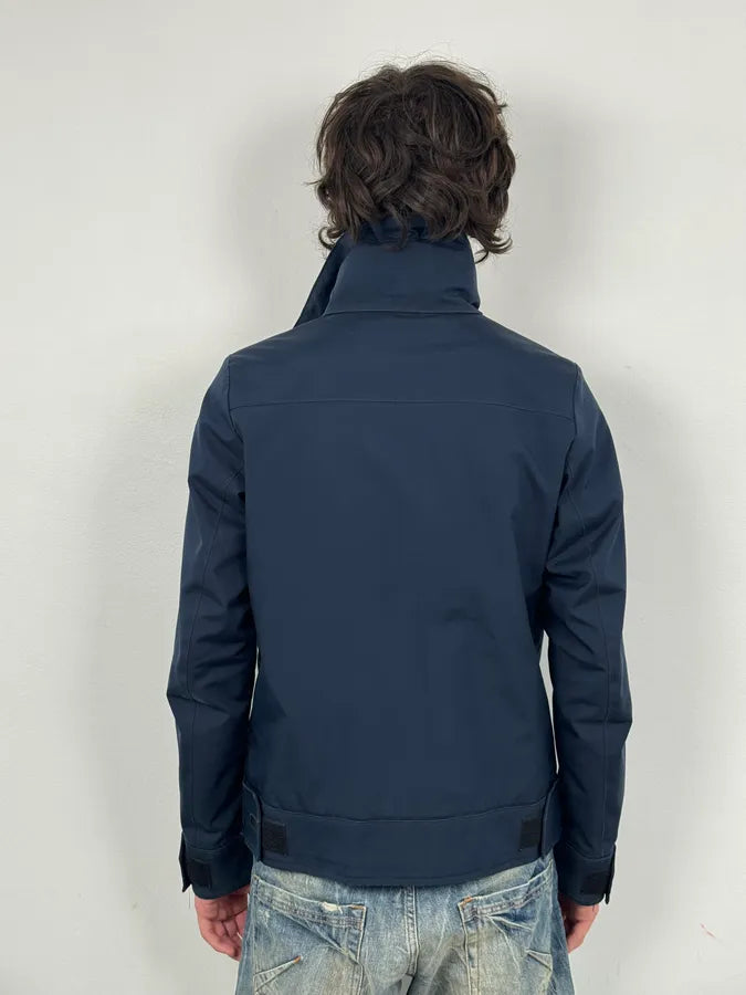 AW2014 Gucci Navy Nylon Hidden Hood Windbreaker Jacket WUrqSez 2
