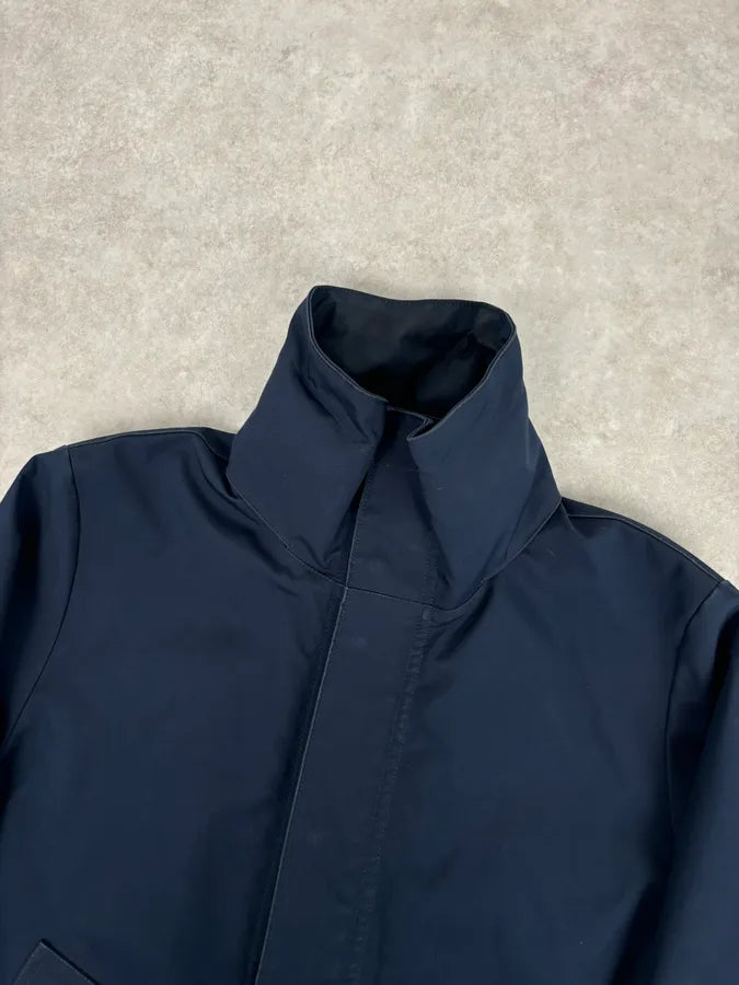 AW2014 Gucci Navy Nylon Hidden Hood Windbreaker Jacket WUrqSez 3