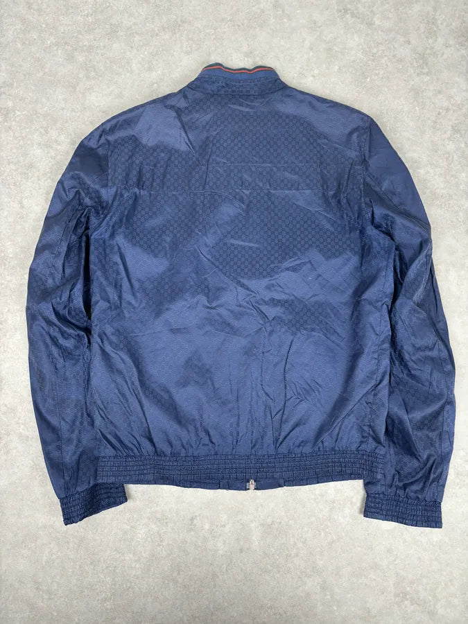 2010s Gucci Navy Nylon Monogram Light Jacket DTrfayi 4