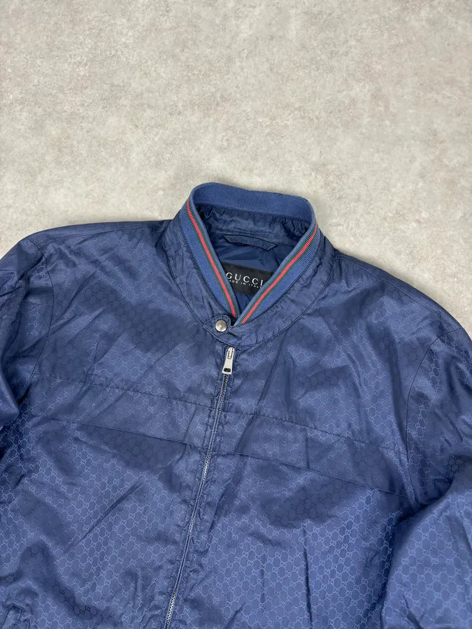 2010s Gucci Navy Nylon Monogram Light Jacket DTrfayi 3
