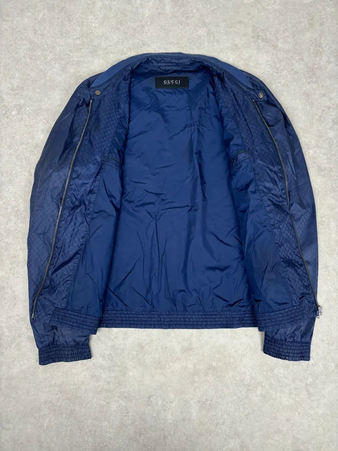 2010s Gucci Navy Nylon Monogram Light Jacket DTrfayi 6