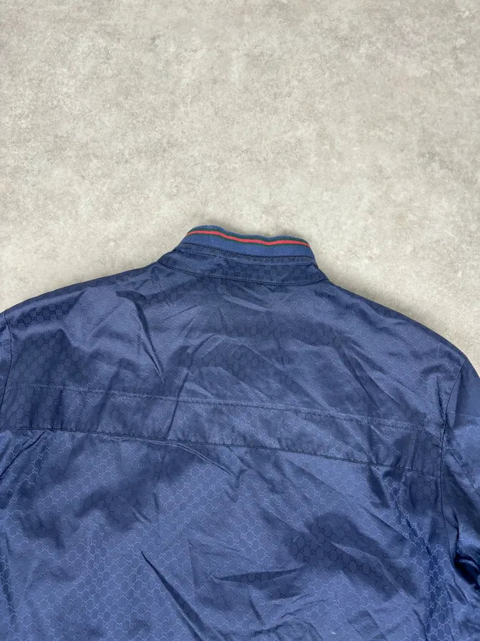 2010s Gucci Navy Nylon Monogram Light Jacket DTrfayi 5