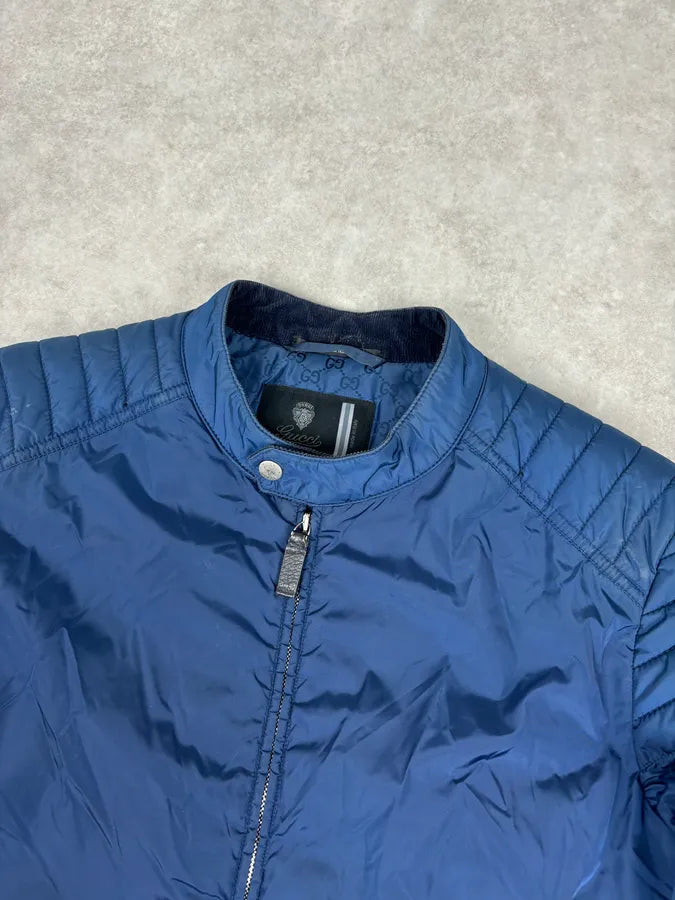 AW2010 Gucci Navy Nylon Quilted Puffer Jacket AsgKXnz 3