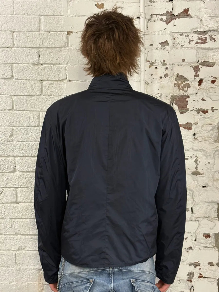 Gucci Navy Nylon Windbreaker Jacket uYcxJxB 2