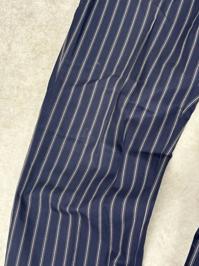 2000s Gucci Navy Pinstriped Viscose Classy Pants  THDFgYL 10