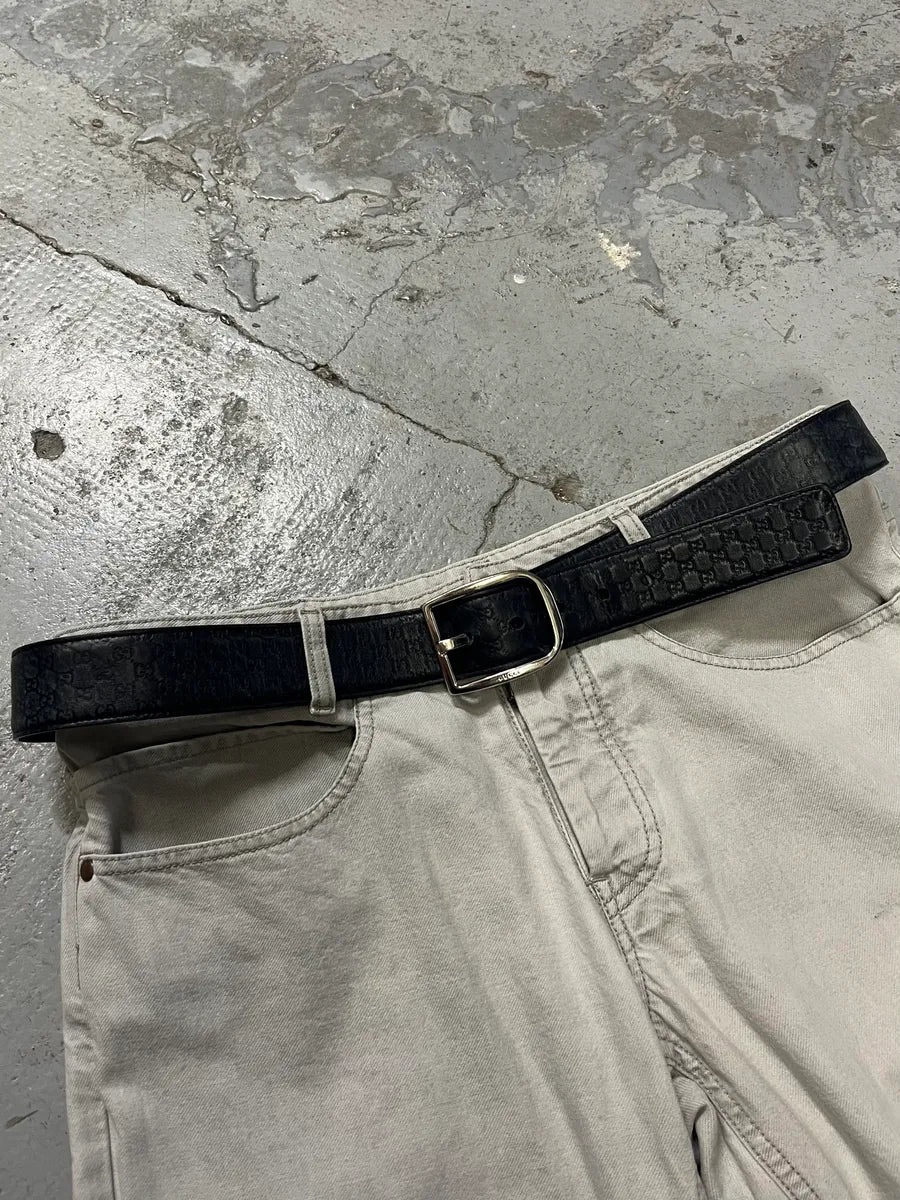 Gucci Navy Propaganda Leather Belt eKoHSKf 1