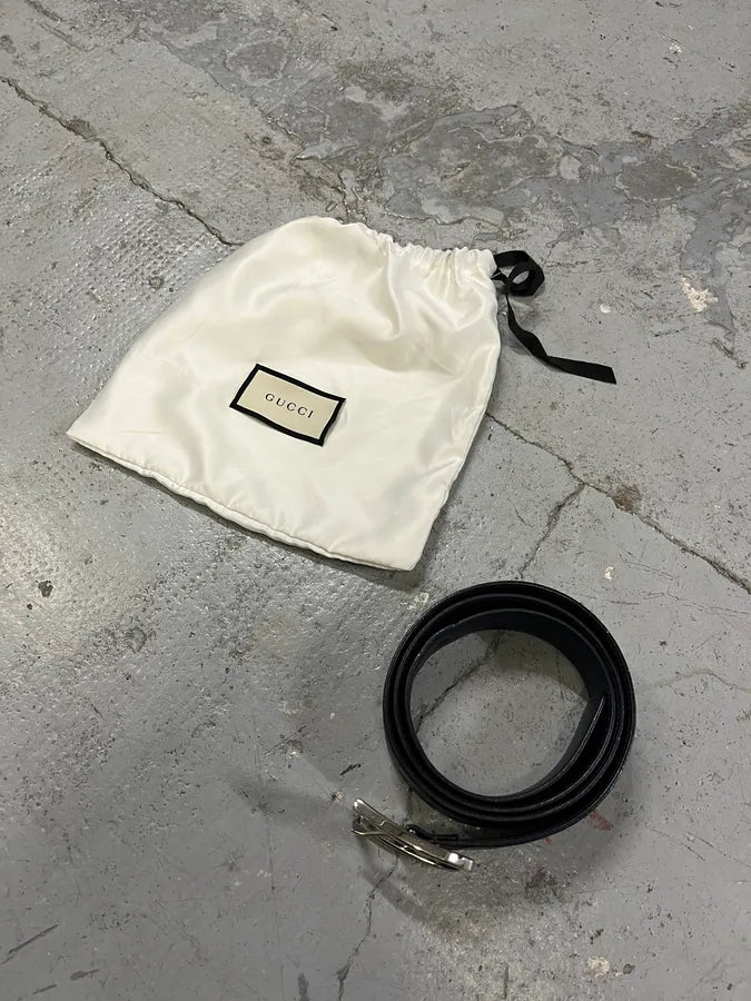 Gucci Navy Propaganda Leather Belt eKoHSKf 3