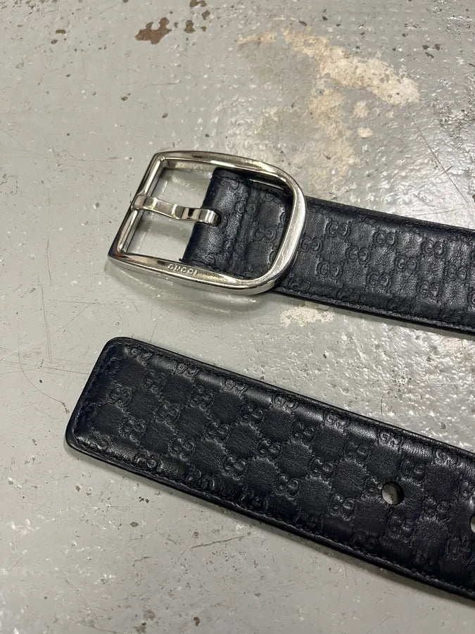 Gucci Navy Propaganda Leather Belt eKoHSKf 5