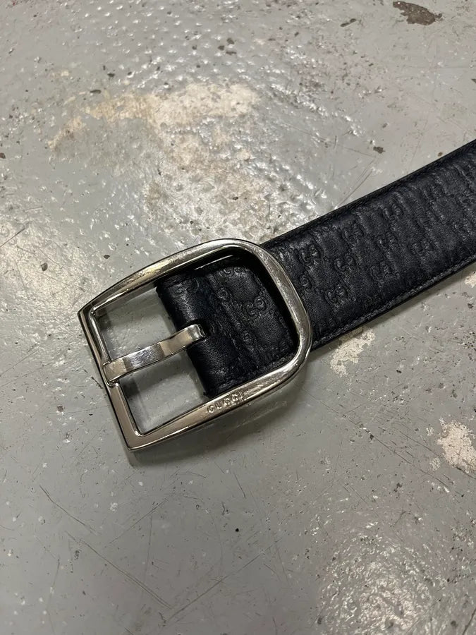 Gucci Navy Propaganda Leather Belt eKoHSKf 6