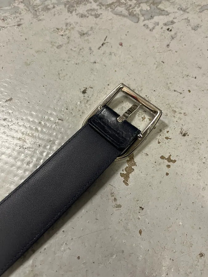 Gucci Navy Propaganda Leather Belt eKoHSKf 8