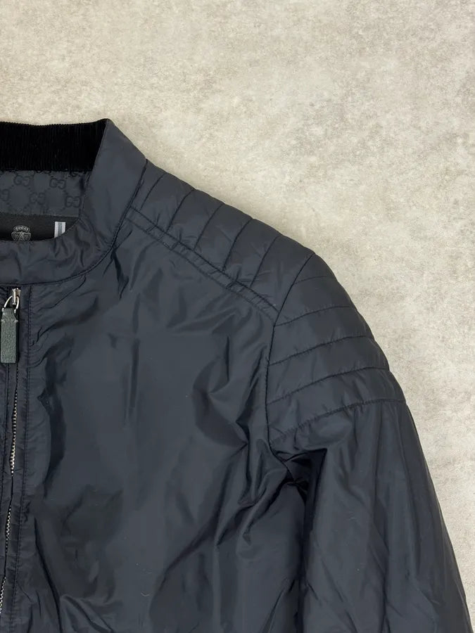AW2011 Gucci Navy Quilted Nylon Zip-Up Jacket by Frida Giannini HGuSpAj 7