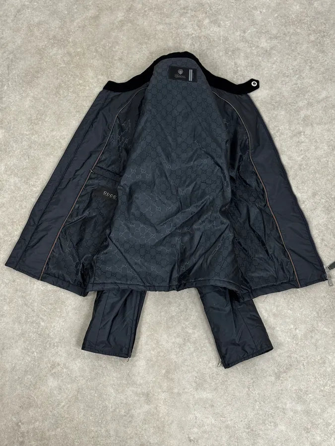 AW2011 Gucci Navy Quilted Nylon Zip-Up Jacket by Frida Giannini HGuSpAj 6