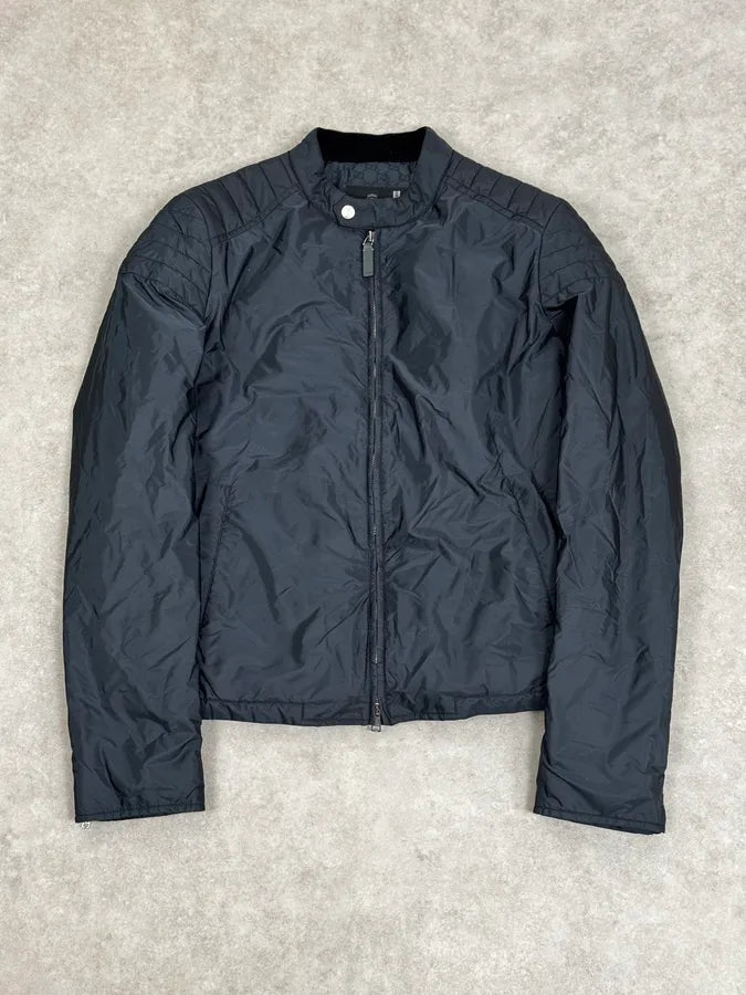 AW2011 Gucci Navy Quilted Nylon Zip-Up Jacket by Frida Giannini HGuSpAj 0