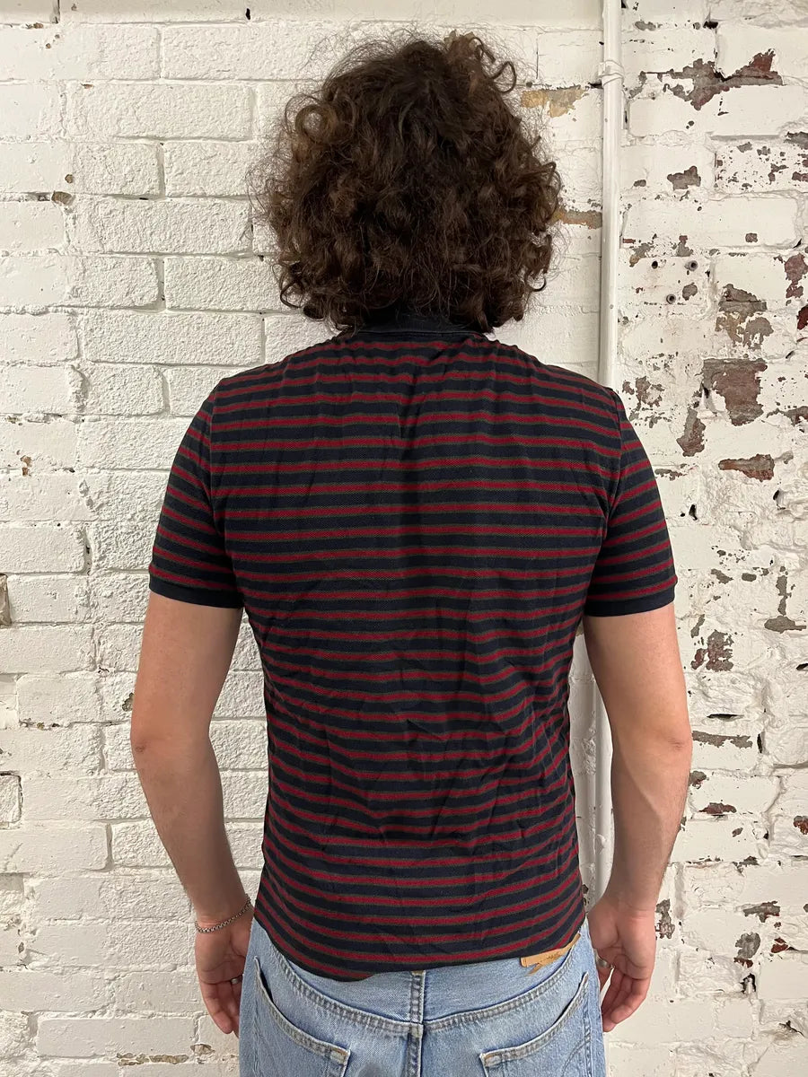 2000s Gucci Navy Red Striped Polo  uszWbcL 1