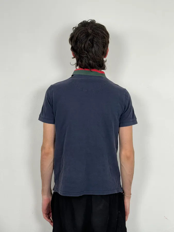 Gucci Navy Signature Polo Shirt IfJwNhc 2