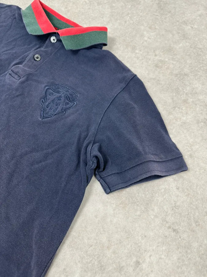 Gucci Navy Signature Polo Shirt IfJwNhc 5
