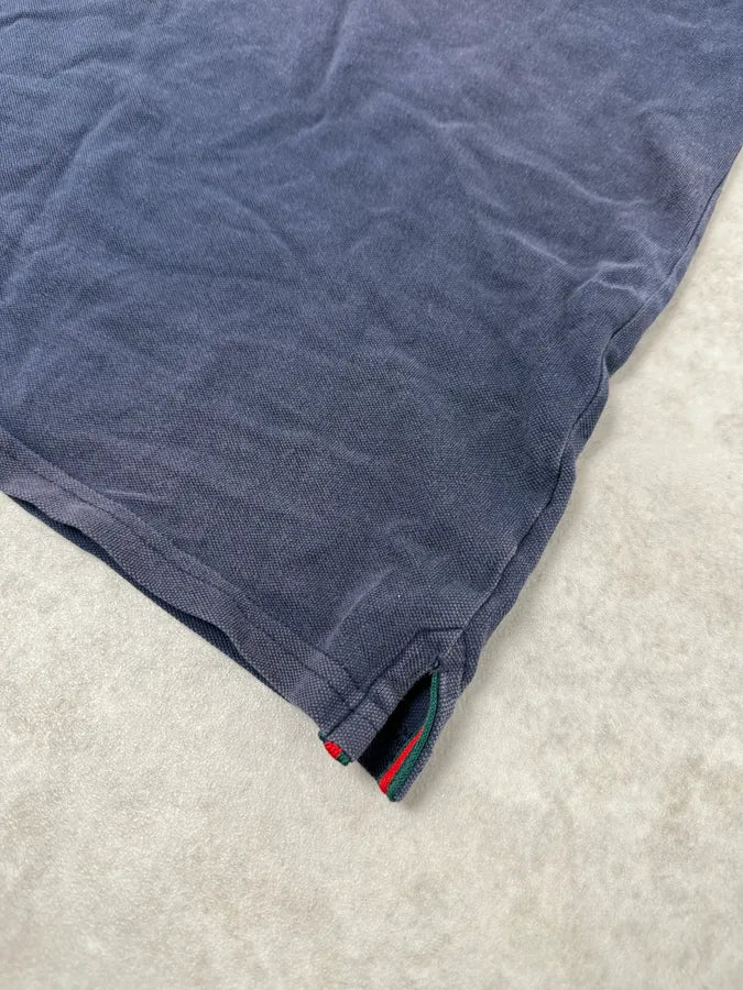 Gucci Navy Signature Polo Shirt IfJwNhc 6