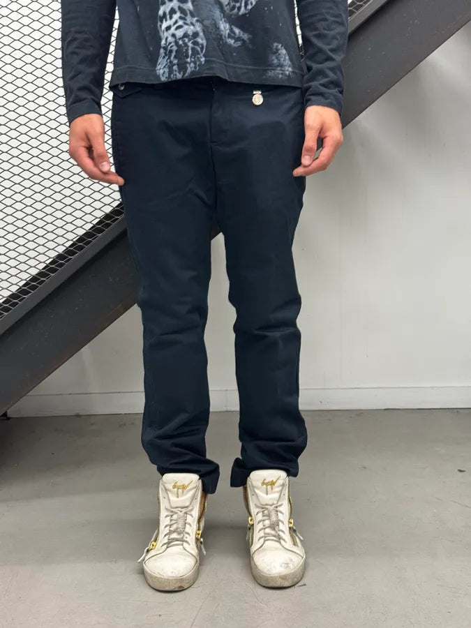 SS2009 Gucci Navy Silver Medal Chinos Pants by Frida Giannini SBESbxh 3