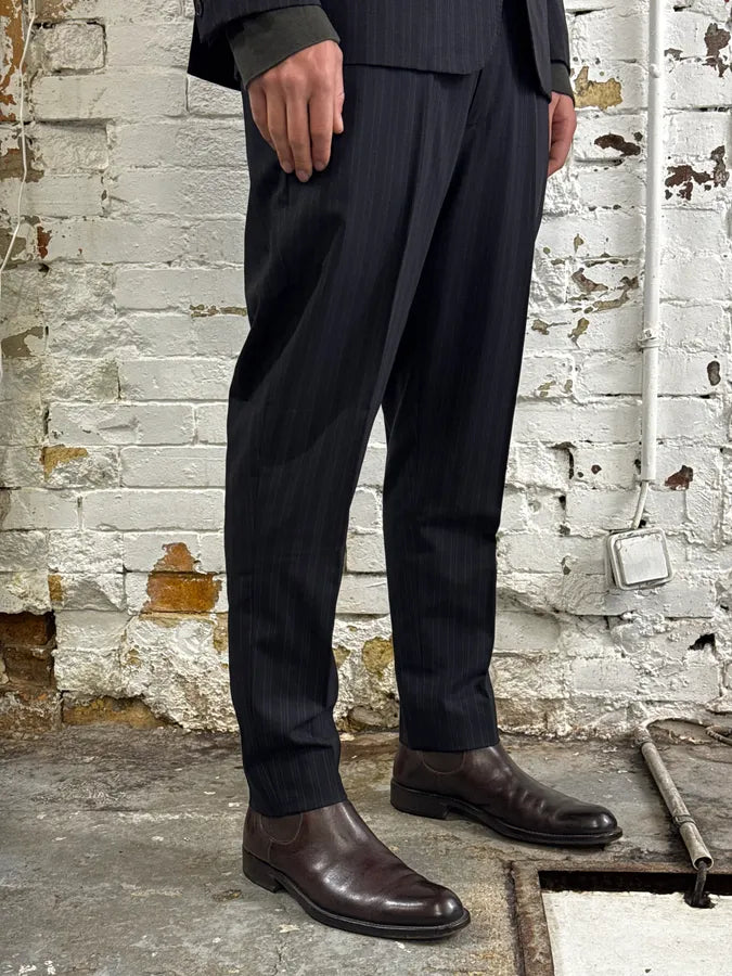 2000s Gucci Navy Striped Wool Blazer & Pants Set by Tom Ford oTUTNcp 18