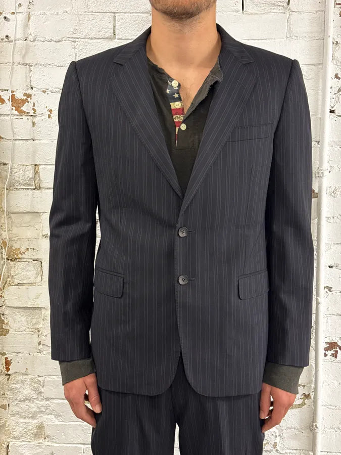2000s Gucci Navy Striped Wool Blazer & Pants Set by Tom Ford oTUTNcp 5